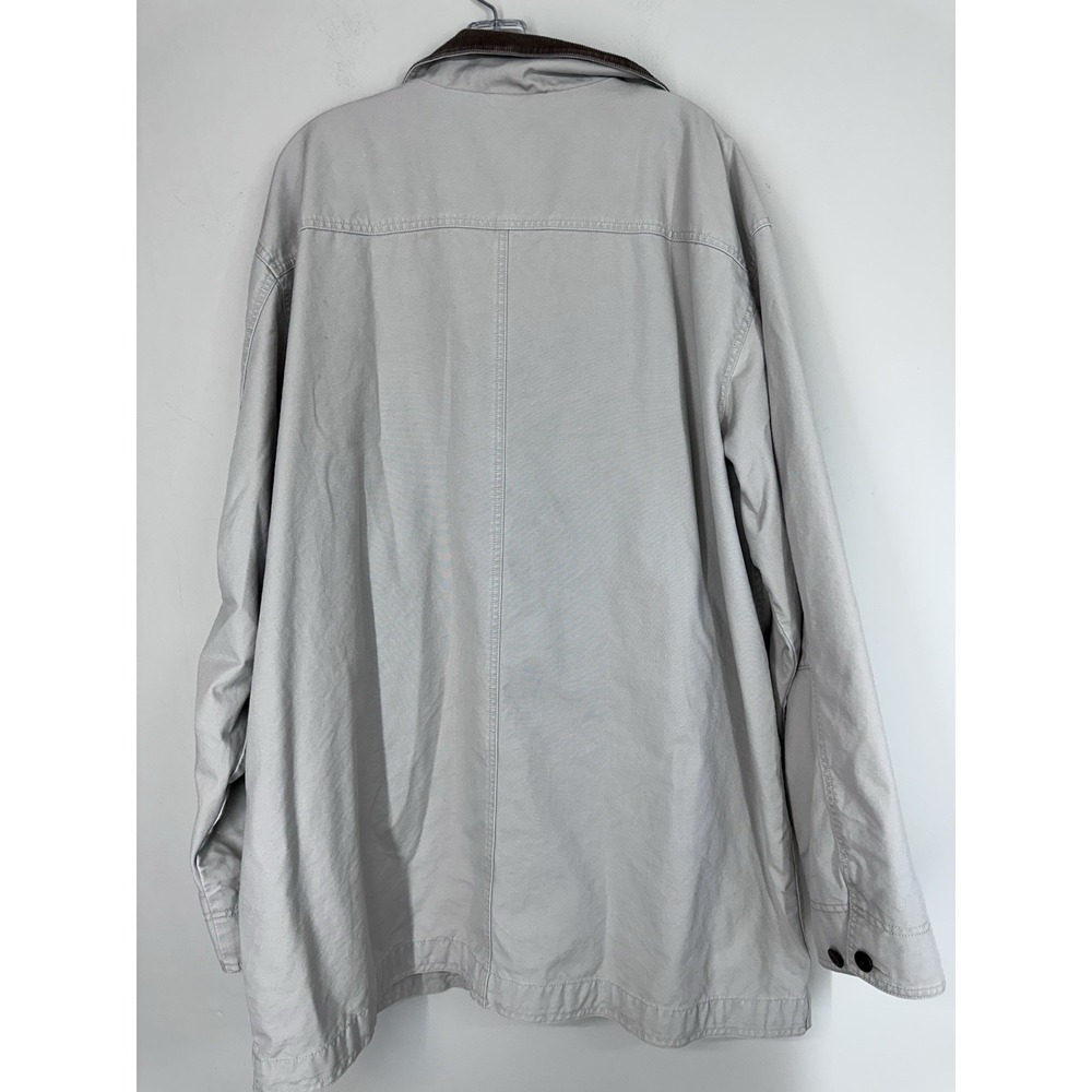 PLUS SIZE LL Bean Jacket 2XL TALL Field Coat Barn Chore‎ Canvas Corduroy Collar - Picture 11 of 16